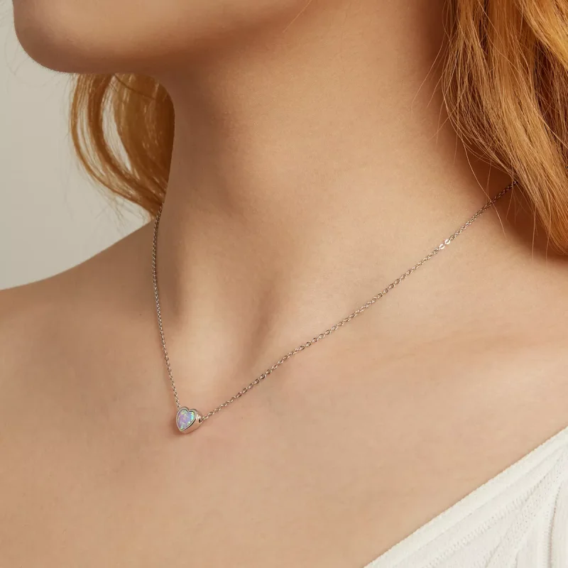 (resim) Pandora Stili Opal Aşk Kolye - SCN471 - Görüntüle 5