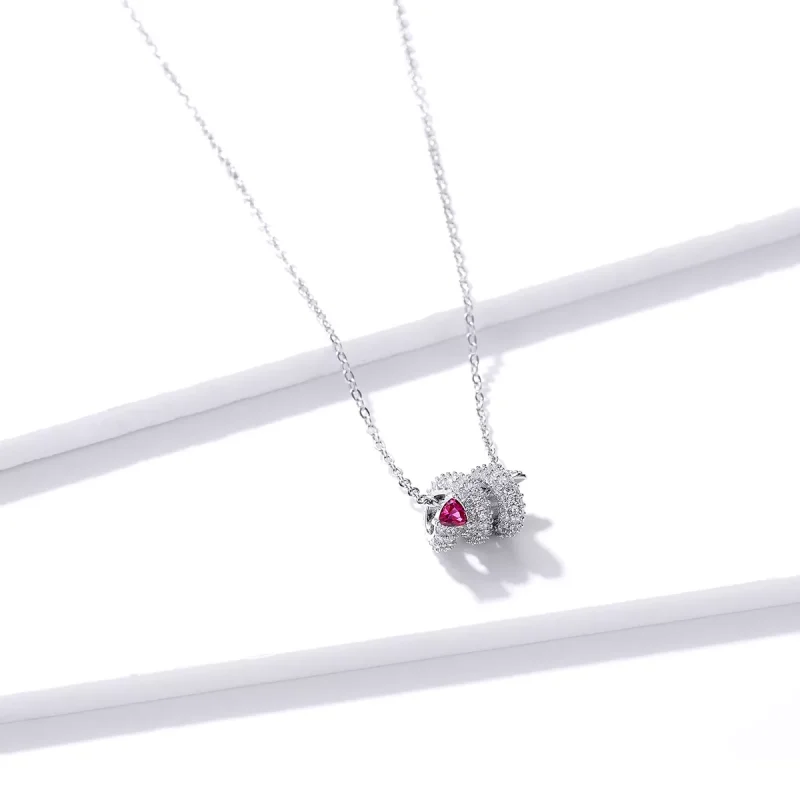 (resim) Pandora Stilinde Romantik Yılan Kalp Kolye - BSN150 - Görüntüle 3