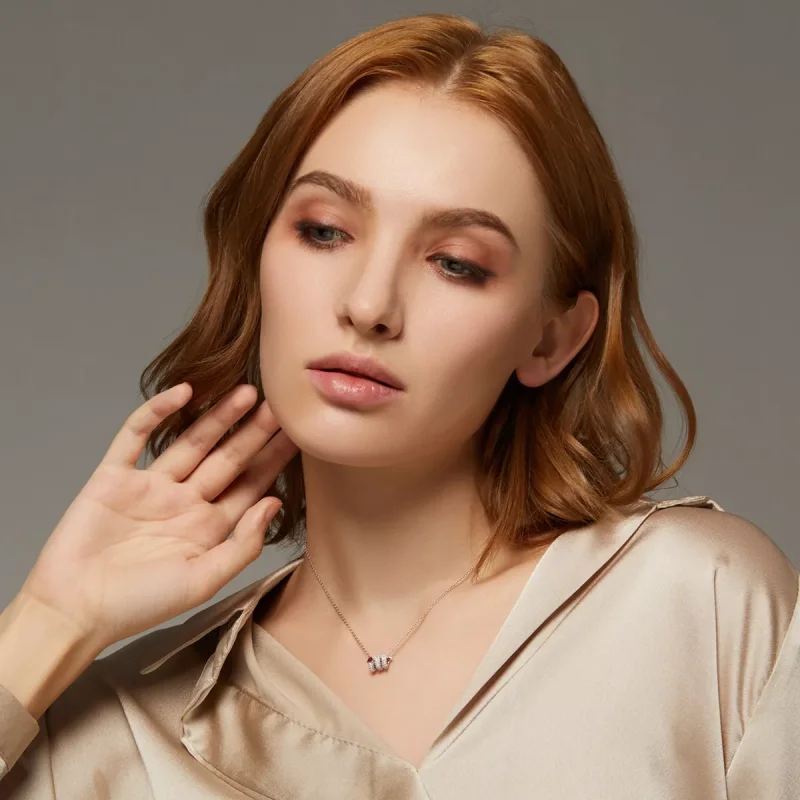(resim) Pandora Stilinde Romantik Yılan Kalp Kolye - BSN150 - Görüntüle 4