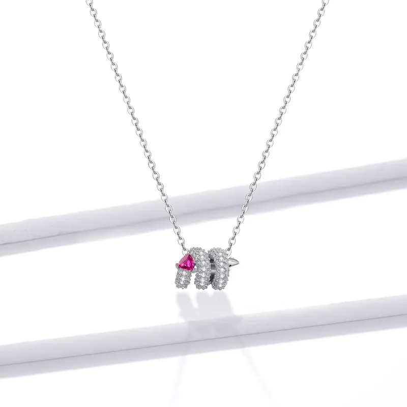 (resim) Pandora Stilinde Romantik Yılan Kalp Kolye - BSN150 - Görüntüle 6