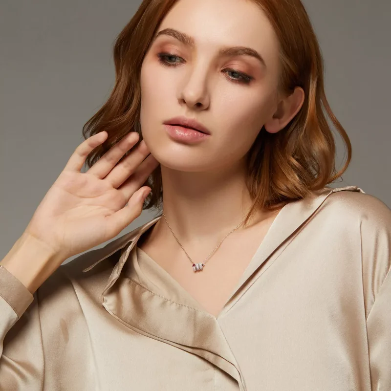 (resim) Pandora Stilinde Romantik Yılan Kalp Kolye - BSN150 - Görüntüle 8