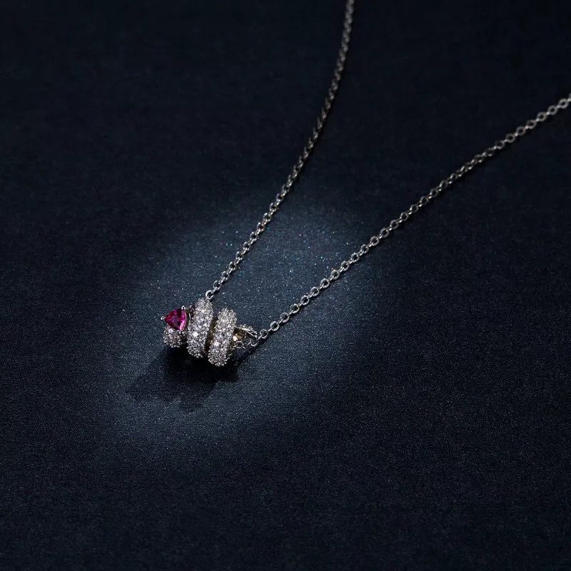 (resim) Pandora Stilinde Romantik Yılan Kalp Kolye - BSN150 - Görüntüle 10