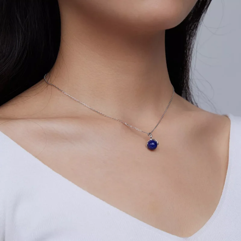 (resim) Pandora Tarzı Lapis Lazuli Meteor Kolye - SCN480 - Görüntüle 6