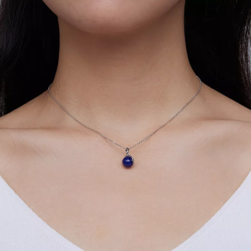 (resim) Pandora Tarzı Lapis Lazuli Meteor Kolye - SCN480 - Görüntüle 7