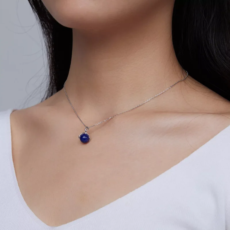 (resim) Pandora Tarzı Lapis Lazuli Meteor Kolye - SCN480 - Görüntüle 8