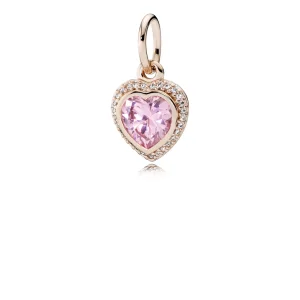 (resim) Pandora 14k rose altın kaplama Pırıl pırıl Aşk Kolye Ucu - 380366PCZ