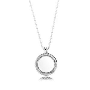 (resim) Pandora Pırıl pırıl Yüzen Madalyon Yüzer Madalyon Kolye Kolye - 396484CZ-60
