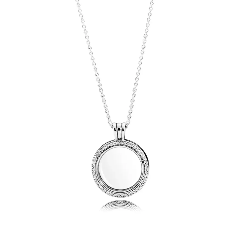 (resim) Pandora Pırıl pırıl Yüzen Madalyon Yüzer Madalyon Kolye Kolye - 396484CZ-60