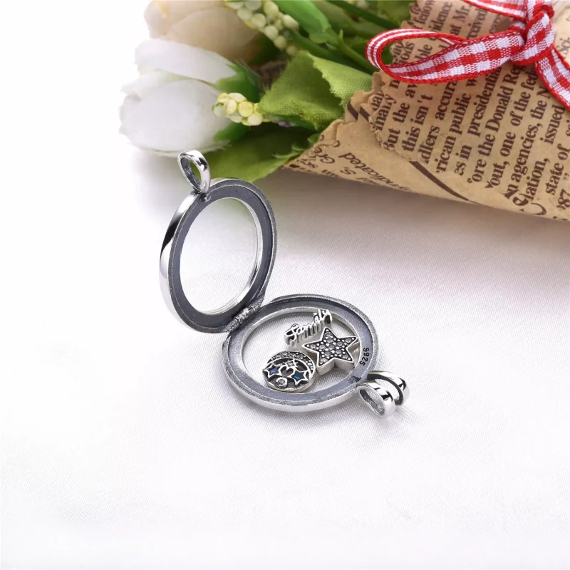 (resim) Pandora Yüzer Madalyon Yüzer Madalyon Kolye Kolye - PJ00288-1 - Görüntüle 4