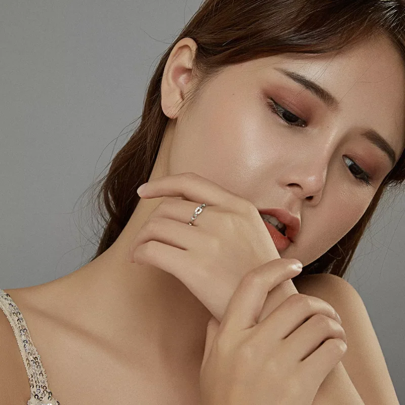 (resim) Pandora Stil Geometrik Zincir Açık Yüzük - BSR145 - Görüntüle 6