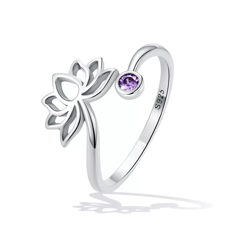 (resim) Pandora Stili Basit Lotus Açık Yüzük - SCR821 - Görüntüle 2