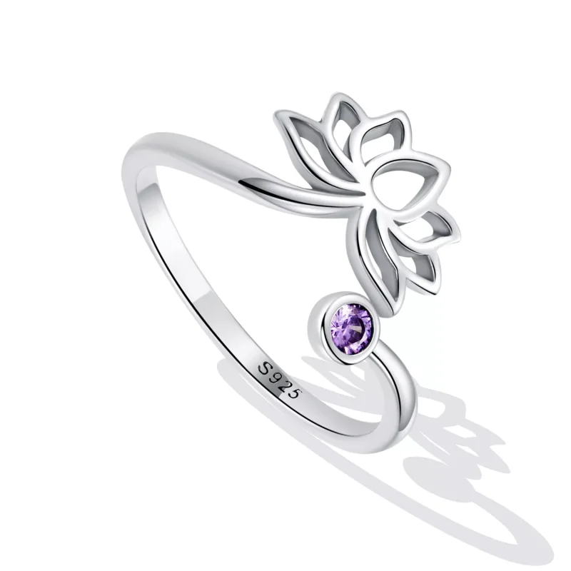 (resim) Pandora Stili Basit Lotus Açık Yüzük - SCR821 - Görüntüle 5