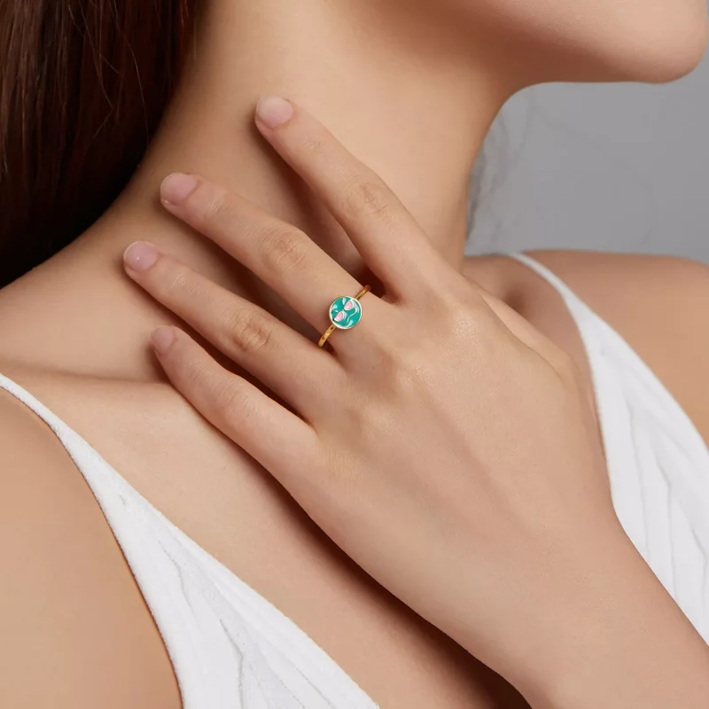 (resim) Pandora Stili Emoji - Cool Açık Yüzük - SCR737-A - Görüntüle 6