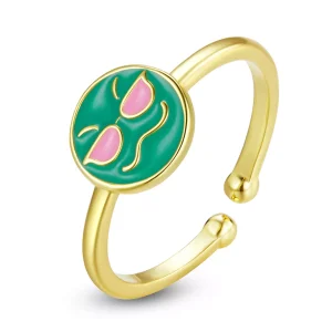 (resim) Pandora Stili Emoji - Cool Açık Yüzük - SCR737-A