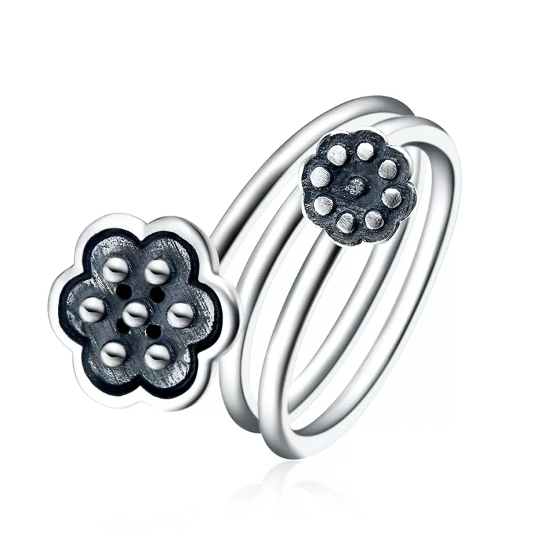 (resim) Pandora Stili Lotus Kolye Açık Yüzük - VSR054 - Görüntüle 2