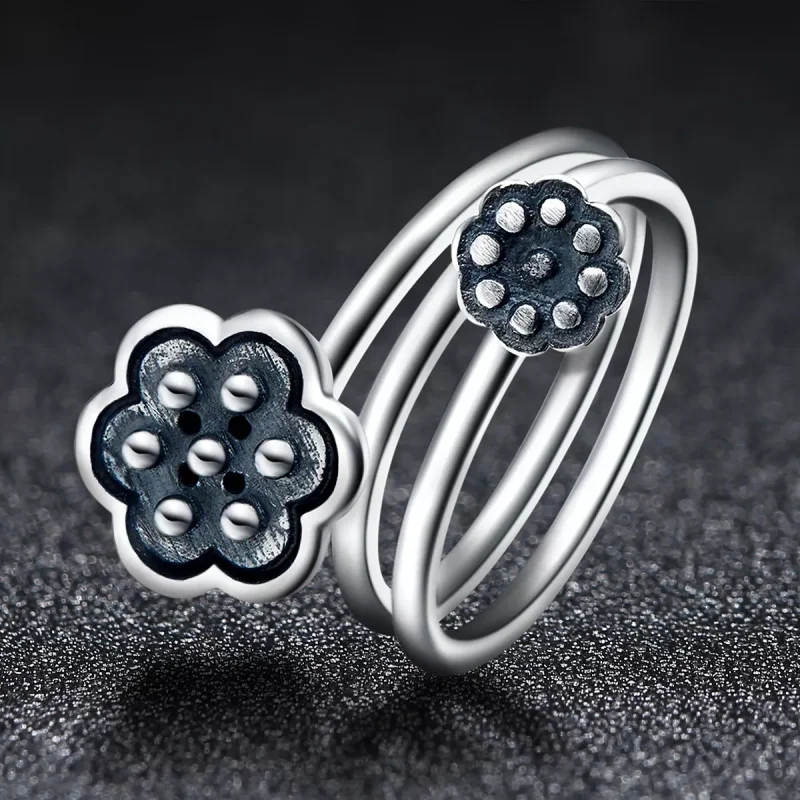 (resim) Pandora Stili Lotus Kolye Açık Yüzük - VSR054 - Görüntüle 7