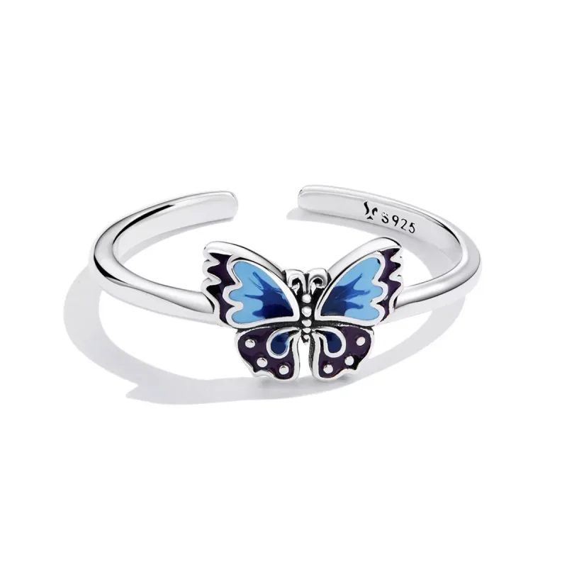 (resim) Pandora Stili Retro Kelebek Açık Yüzük - SCR802 - Görüntüle 3
