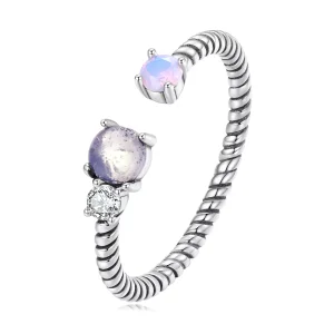 (resim) Pandora Stili Taşlı Ters Dönme Açık Yüzük - SCR839