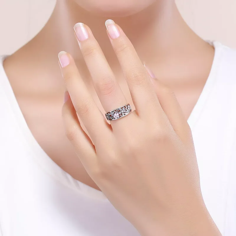 (resim) Pandora tarzı çiçek dansı Yüzük - SCR390 - Görüntüle 5