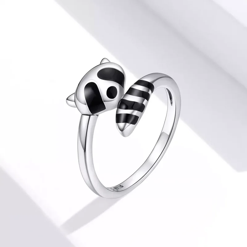 (resim) Pandora tarzı küçük rakun Açık Yüzük - SCR652 - Görüntüle 2