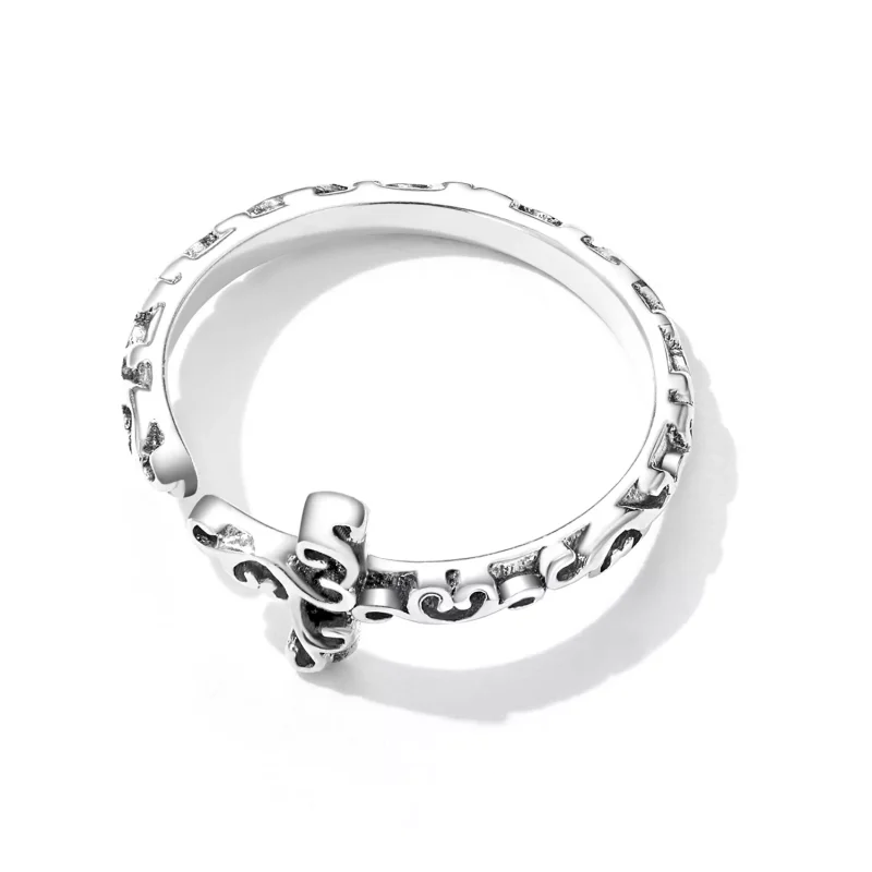 (resim) Pandora Tarzı Vintage Haç Açık Yüzük - VSR162 - Görüntüle 3