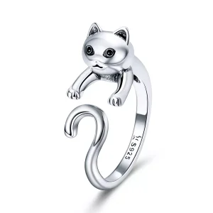 (resim) Pandora tarzı yaramaz kedi Açık Yüzük - SCR409