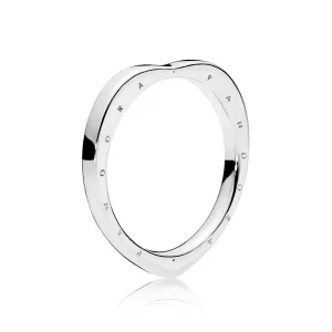 (resim) Heart-Shaped Pandora Logo Ring - 197379