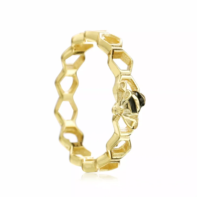 (resim) Pandora 14k altın kaplama Bal arısı Yüzük - 167116EN16 - Görüntüle 2