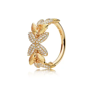 (resim) Pandora 14k altın kaplama Tohum Çemberi Yüzük - 167735CZ