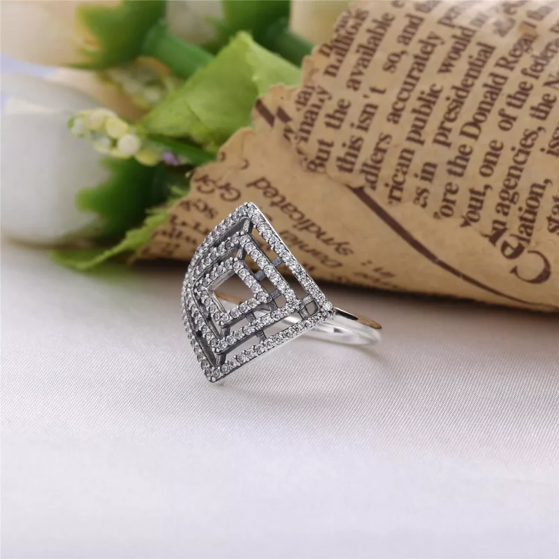 (resim) Pandora Geometrik Çizgiler Yüzük - 196210CZ - Görüntüle 2