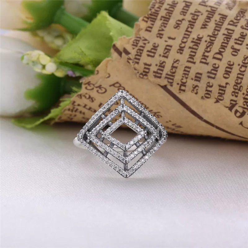 (resim) Pandora Geometrik Çizgiler Yüzük - 196210CZ - Görüntüle 3