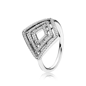 (resim) Pandora Geometrik Çizgiler Yüzük - 196210CZ