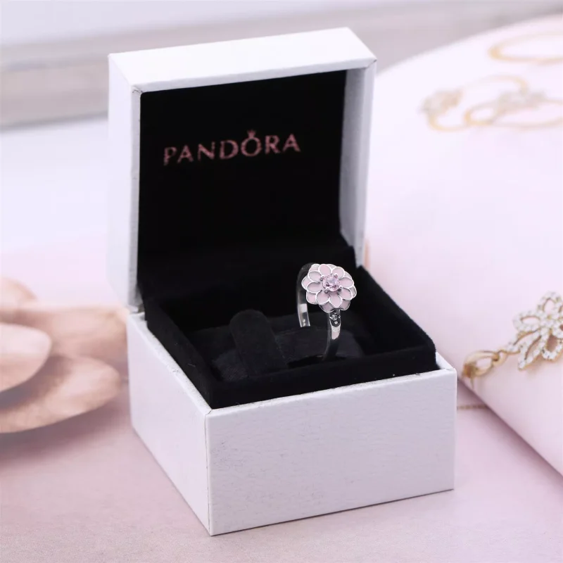 (resim) Pandora çiçek açan Dahlia emaye Yüzük - 190985NBP - Görüntüle 4