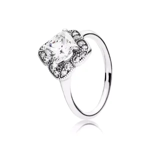 (resim) Pandora Kristalize Çiçek Süslü Yüzük - 190966CZ