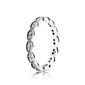 (resim) Pandora Parıldayan Yapraklar Bandı Yüzük - 190923CZ