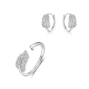 (resim) Pandora tarzı takı seti Kuş tüyü - SET012