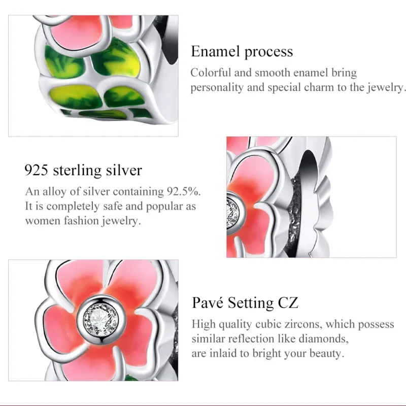 (resim) Pandora tarzı Renkli çiçekler Ayraç - SCC1727 - Görüntüle 7
