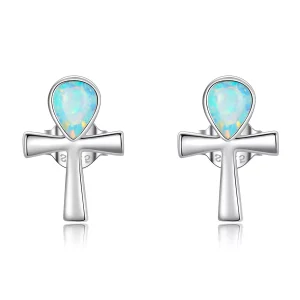 (resim) Pandora Stili Anka Haçlı Küpe - BSE556