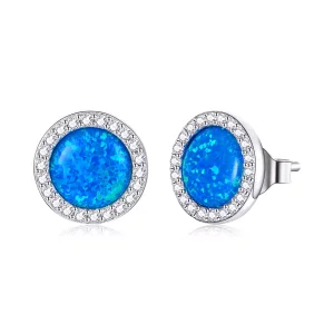 (resim) Pandora Stili Basit Opal Küpe - BSE467