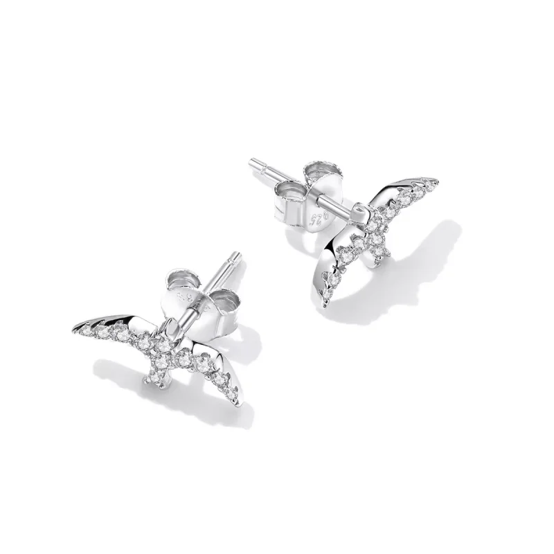 (resim) Pandora Stili Mini Kırlangıç Küpe - BSE594 - Görüntüle 4