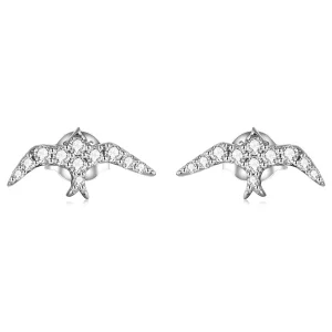 (resim) Pandora Stili Mini Kırlangıç Küpe - BSE594