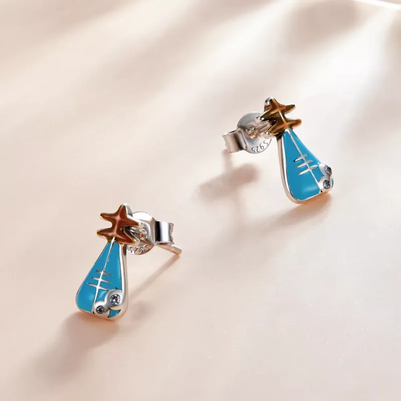 (resim) Pandora Stili Mini Lüt Kütük Küpe - SCE1216 - Görüntüle 2