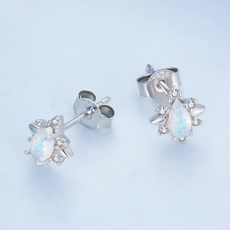 (resim) Pandora Stili Opal Damlası Küpe - BSE685 - Görüntüle 4