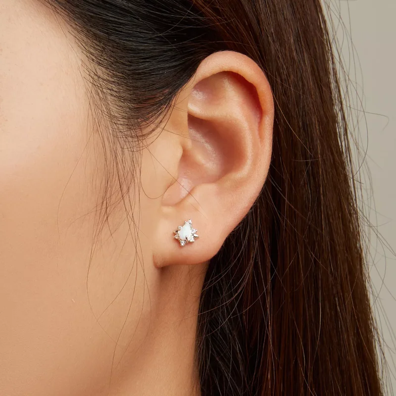 (resim) Pandora Stili Opal Damlası Küpe - BSE685 - Görüntüle 7