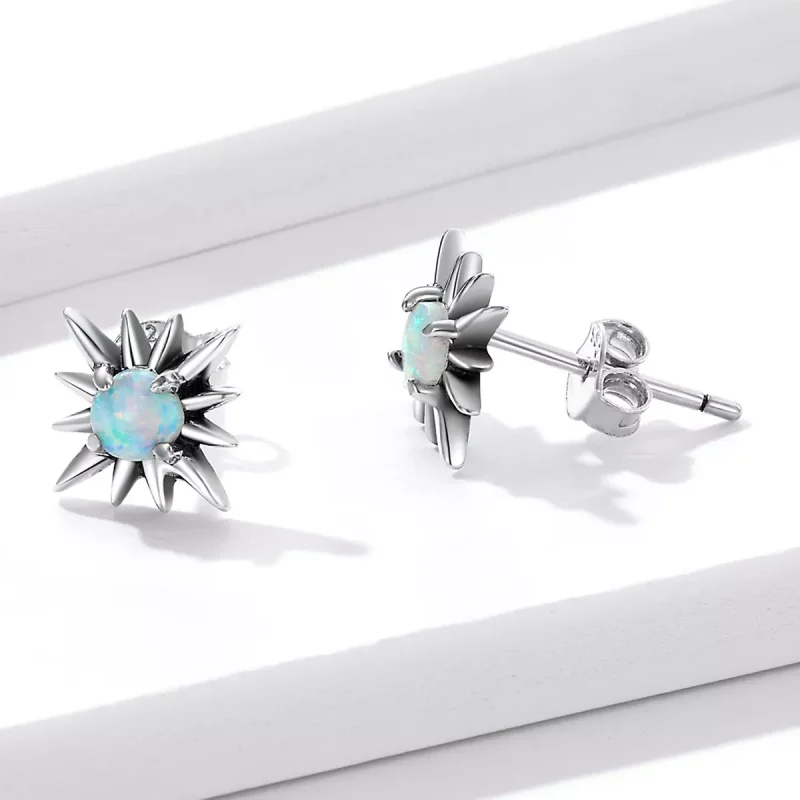(resim) Pandora Stili Opal Yıldız Küpe - BSE581 - Görüntüle 3