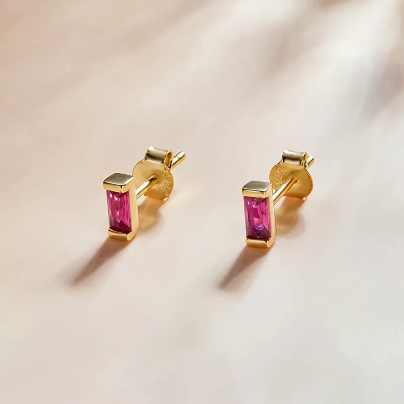 (resim) Pandora Stili Renkli Kübik Zirkonyum - Pembe Küpe - SCE1241-OR - Görüntüle 2