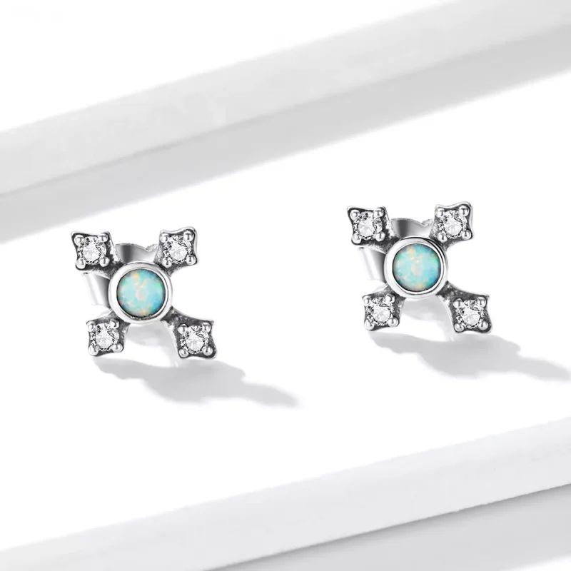 (resim) Pandora Stili Vintage Haç Küpe - BSE555 - Görüntüle 3
