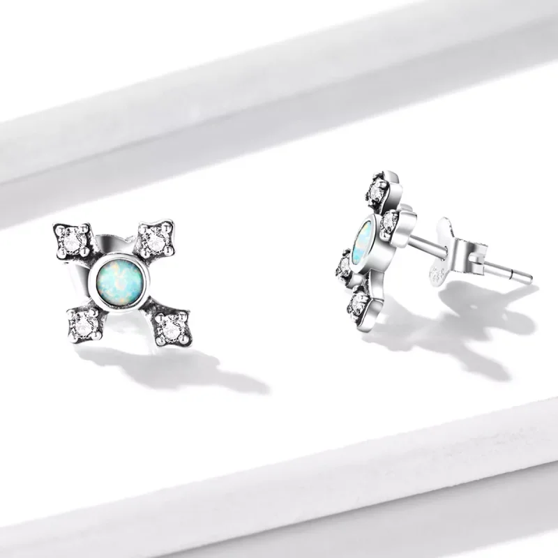 (resim) Pandora Stili Vintage Haç Küpe - BSE555 - Görüntüle 4