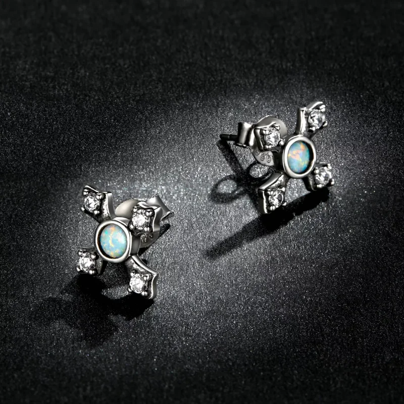 (resim) Pandora Stili Vintage Haç Küpe - BSE555 - Görüntüle 5