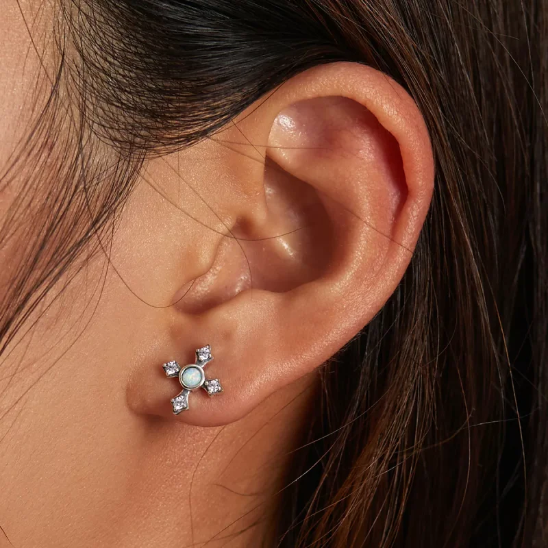 (resim) Pandora Stili Vintage Haç Küpe - BSE555 - Görüntüle 7